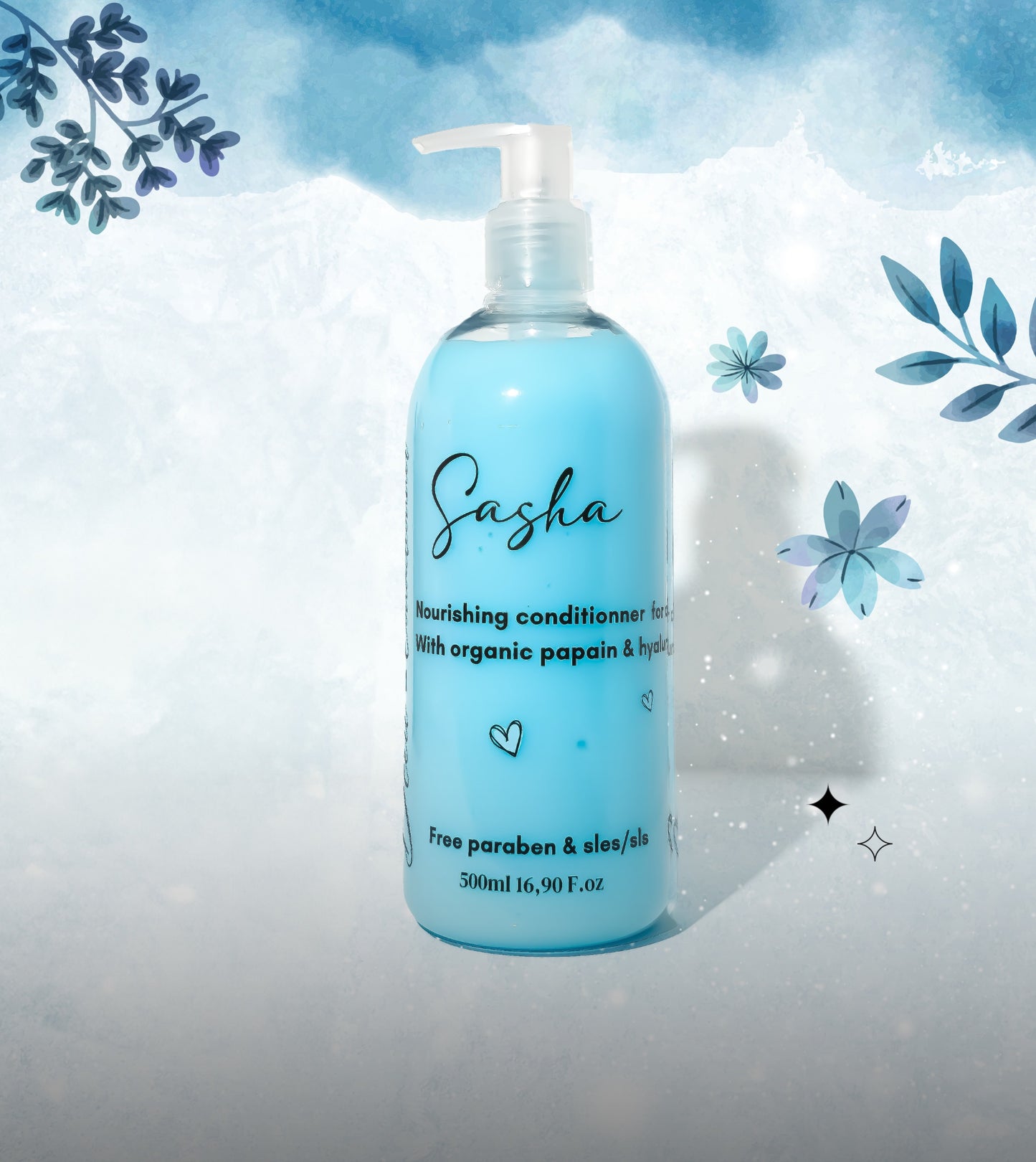 (Pack)Blue shampoing, conditioner, serum